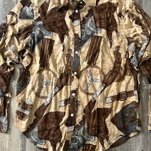 Vintage Lauren Ralph Lauren Equestrian Long Sleeve Shirt Size Large - Picture 2 of 7